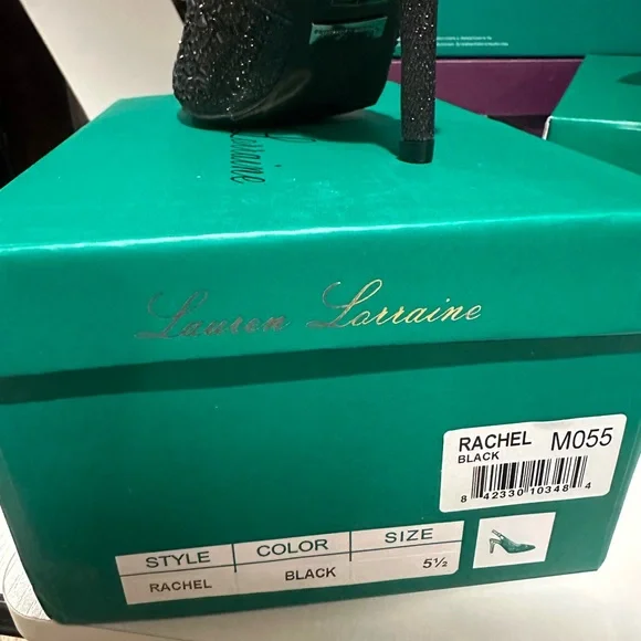 Lauren Lorraine Black Embellished Heels - Picture 2 of 3